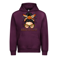 Mauve Wine Hair stylist messy bun Urban Hoodie - BarkalooDesign