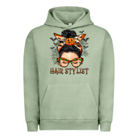 Pigment Oil Green Hair stylist messy bun Urban Hoodie - BarkalooDesign