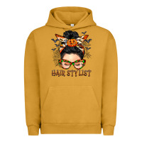 Pigment Peanut Butter Hair stylist messy bun Urban Hoodie - BarkalooDesign