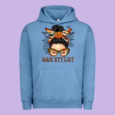 Hair Stylist Messy Bun Urban Hoodie Designed By Barkaloodesign