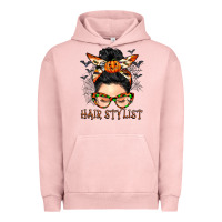 Pigment Salmon Hair stylist messy bun Urban Hoodie - BarkalooDesign