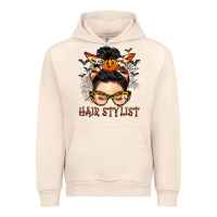 Sandshell Hair stylist messy bun Urban Hoodie - BarkalooDesign