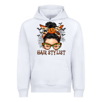 White Hair stylist messy bun Urban Hoodie - BarkalooDesign