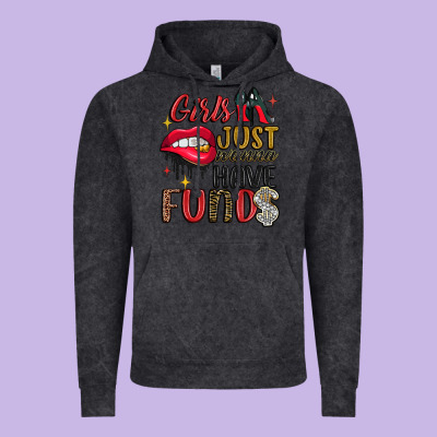 Girls Just Wanna Have Funds Vintage Hoodie Designed By Jahusdesignshop