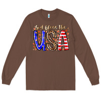 Chestnut god bless the usa Long Sleeve Tee - RacoonDesign