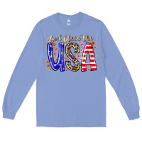 Colony Blue god bless the usa Long Sleeve Tee - RacoonDesign
