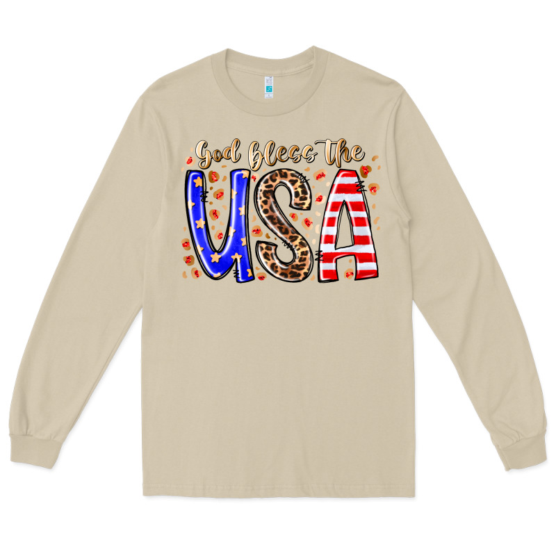 God Bless The Usa Long Sleeve Tee by RacoonDesign | Teevron