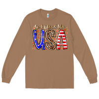 Toasted Coconut god bless the usa Long Sleeve Tee - RacoonDesign
