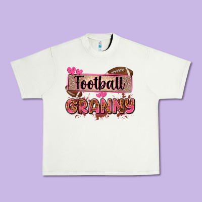 Football Granny With Leopard Urban Heavy Tee Designed By Zillion Design Studio