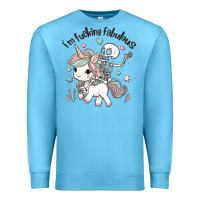 Ocean Blue i'm fucking fabulous Premium Sweatshirt - MaliasSmallBusiness