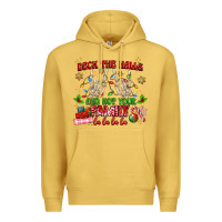 Antique Gold deck the halls and not your family Premium Hoodie - MaliasSmallBusiness