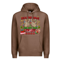 Chestnut deck the halls and not your family Premium Hoodie - MaliasSmallBusiness