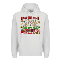 Dove Grey deck the halls and not your family Premium Hoodie - MaliasSmallBusiness
