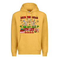 Mustard deck the halls and not your family Premium Hoodie - MaliasSmallBusiness