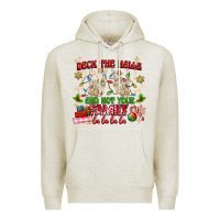 Oatmeal Heather deck the halls and not your family Premium Hoodie - MaliasSmallBusiness