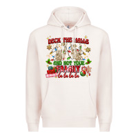 Pale Pink deck the halls and not your family Premium Hoodie - MaliasSmallBusiness