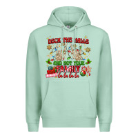 Seafoam deck the halls and not your family Premium Hoodie - MaliasSmallBusiness