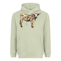 Matcha Texas Longhorn Heifer Heavyweight Hoodie - LillyAllenDesigns