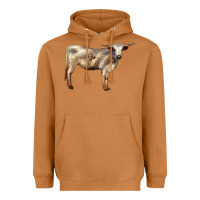 Meerkat Texas Longhorn Heifer Heavyweight Hoodie - LillyAllenDesigns