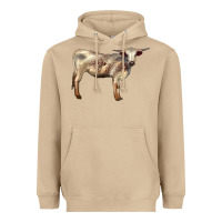 Mushroom Texas Longhorn Heifer Heavyweight Hoodie - LillyAllenDesigns