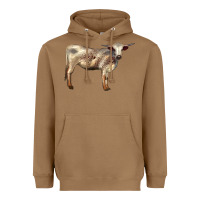 Toasted Coconut Texas Longhorn Heifer Heavyweight Hoodie - LillyAllenDesigns