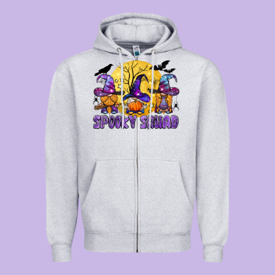 Spooky Squad Zipper Hoodie Designed By Bundleandbundleshop