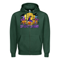 Sports Green spooky squad Zipper Hoodie - BundleAndBundleShop