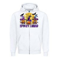 White spooky squad Zipper Hoodie - BundleAndBundleShop