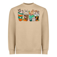 Mushroom rabbit coffee cups Heavyweight Sweatshirt - texasbilliewilder
