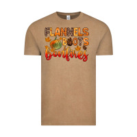 Vintage Coffee flannels boots and bonfires Vintage Tee - Zillion Design Studio