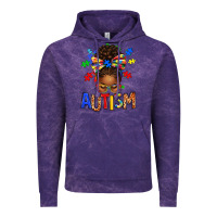 Cloud Purple Autism Awareness afro messy bu Vintage Hoodie - texasbilliewilder