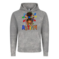 Cloud Rock Autism Awareness afro messy bu Vintage Hoodie - texasbilliewilder