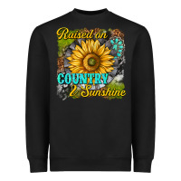 Black raised on country and sunshine Heavyweight Sweatshirt - texasbilliewilder