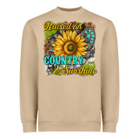 Mushroom raised on country and sunshine Heavyweight Sweatshirt - texasbilliewilder