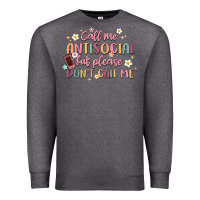 Charcoal Heather call me antisocial but please don't call me Premium Sweatshirt - MaliasSmallBusiness