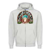 Dove Grey hereford rainbow Zipper Hoodie - JahusDesignShop