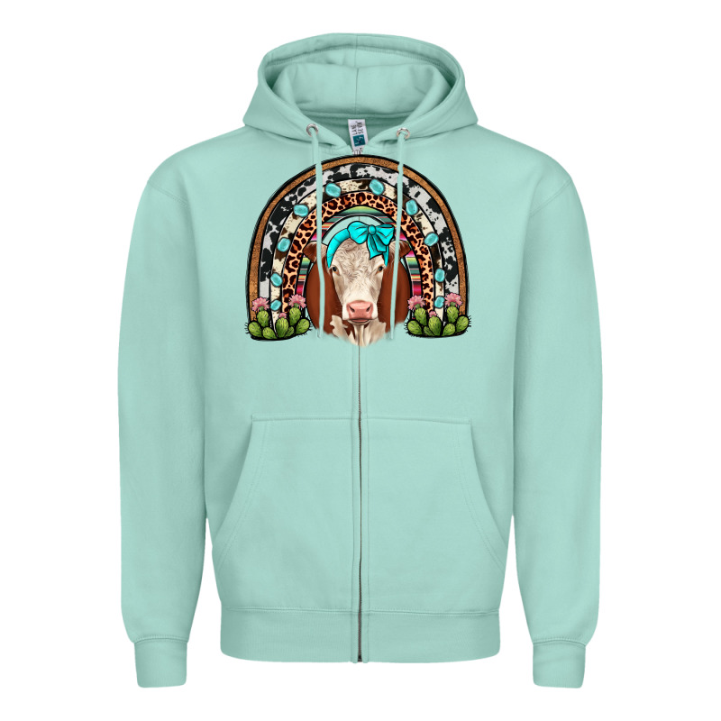 Hereford Rainbow Zipper Hoodie by JahusDesignShop | Teevron