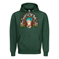 Sports Green hereford rainbow Zipper Hoodie - JahusDesignShop