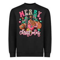 Black pink merry christmas black girl sneakers Heavyweight Sweatshirt - RanaPortraitStore