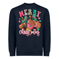Navy pink merry christmas black girl sneakers Heavyweight Sweatshirt - RanaPortraitStore