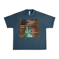 Midnight Navy statue of liberty tumbler Urban Heavy Tee - BarkalooDesign