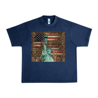 Navy statue of liberty tumbler Urban Heavy Tee - BarkalooDesign