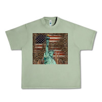 Oil Green statue of liberty tumbler Urban Heavy Tee - BarkalooDesign