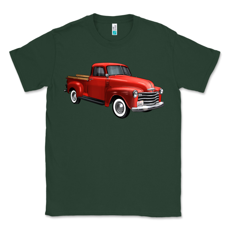 Western Red Truck Right 34 View 1 Classic Tee by FaDigitalArtStudio | Teevron