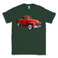 Sports Green western red truck right 34 view 1 Classic Tee - FaDigitalArtStudio