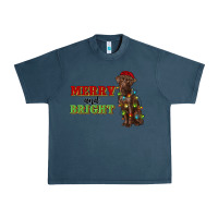 Midnight Navy merry and bright labrador Urban Heavy Tee - RanaPortraitStore
