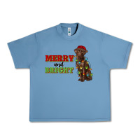 Pebble Blue merry and bright labrador Urban Heavy Tee - RanaPortraitStore
