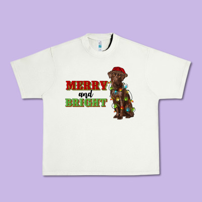 Merry And Bright Labrador Urban Heavy Tee Designed By Ranaportraitstore