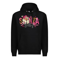 Black Santa Baby Pink Christmas Premium Hoodie - MaliasSmallBusiness