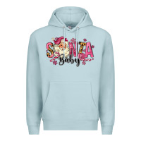 Blue Mist Santa Baby Pink Christmas Premium Hoodie - MaliasSmallBusiness
